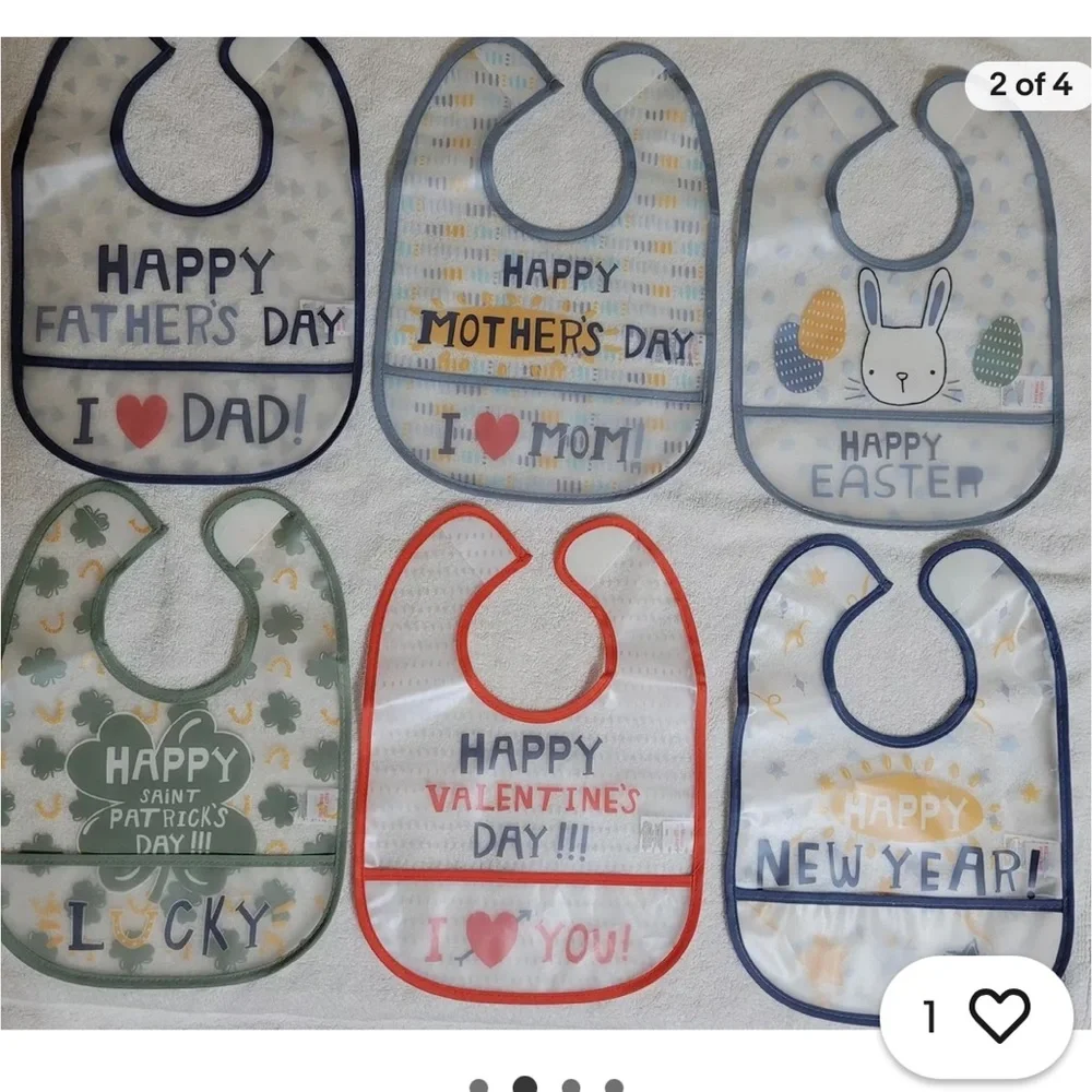 NWT pack of 10 CHICK PEA Baby Bibs,